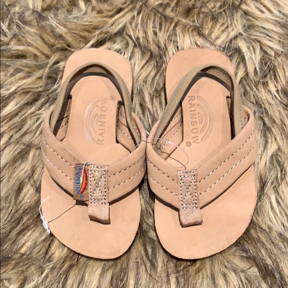 Brand New -Never worm Kids Rainbows flip flops!